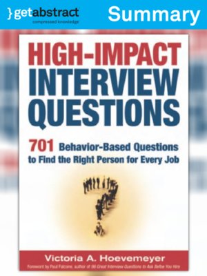 cover image of High-Impact Interview Questions (Summary)